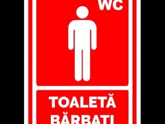 Indicator rosu  pentru wc toaleta barbati